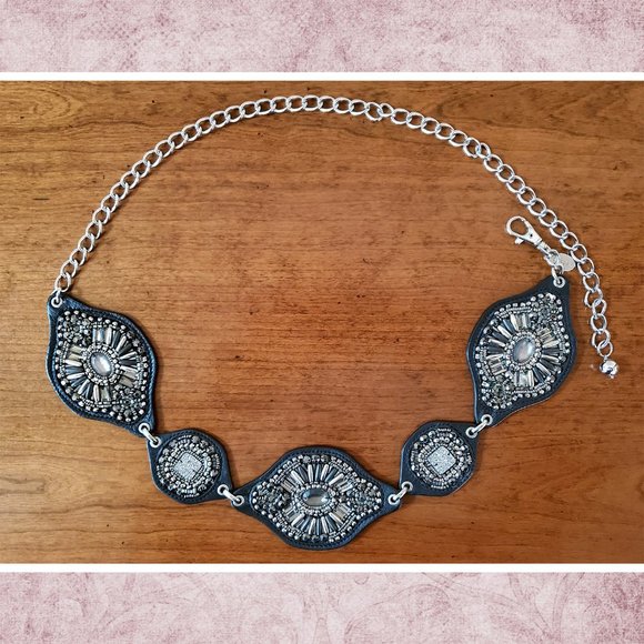 Chico's Accessories - Chico's Beaded Leather Belt